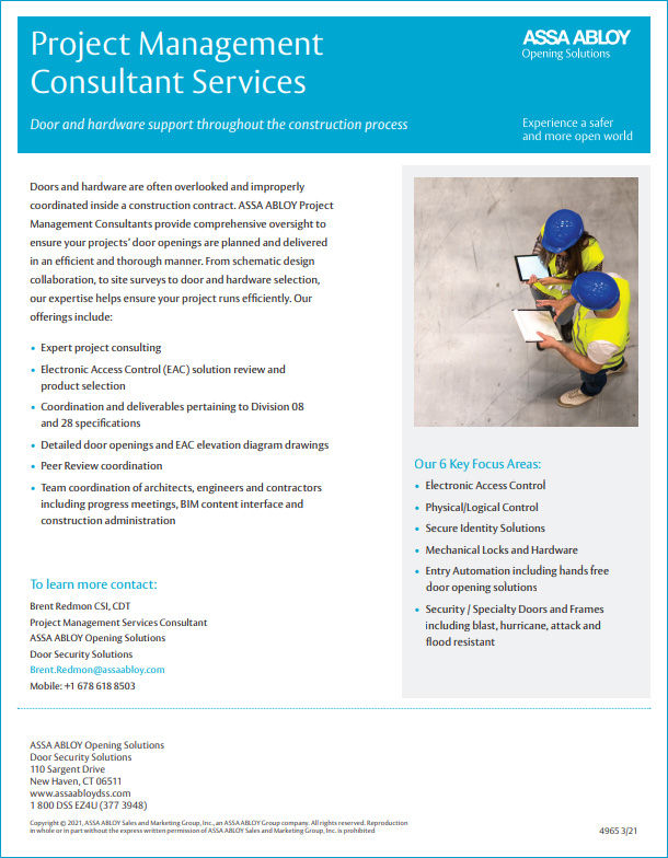 Project management consulting services | ASSA ABLOY DSS
